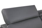 296 Modern Genuine Leather 3-Piece Sofa Set - Grey - SKU 296-GREY-3PC - view 13