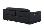 9762 Divanitalia 2-Piece Modular Power Reclining Console with 2 Power Recliners in Top Grain Italian Leather