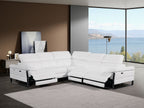 1246 Divanitalia 5-Piece L-Shaped Modular Power Reclining Sectional Sofa with Power Headrests - Top Grain Italian Leather - White - SKU 1246-WHITE-5PC-3PWR-SECTIONAL - view 2