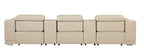 9762 Divanitalia 5-Piece Modular Power Reclining Sofa and Loveseat Set with 3 Power Recliners in Top Grain Italian Leather