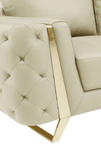 1050 Divanitalia 2-Piece Sofa Set in Top-grain Italian Leather - Beige - SKU 1050-BEIGE-3PC - view 15