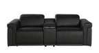 1126 Divanitalia 3-Piece Modular Power Reclining Loveseat in Top Grain Italian Leather with 2 Power Recliners & Power Headrests