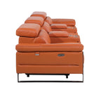 1246 Divanitalia Modular Power Triple Reclining Dual Console Sofa with Power Reclining Headrests - Top Grain Italian Leather - Camel - SKU 1246-CAMEL-5.3-HT - view 6