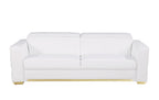 1120 Divanitalia 3-Piece Sofa Set with Adjustable Headrest in Top-grain Italian Leather - White - SKU 1120-WHITE-3PC - view 3
