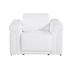 1126 Divanitalia Power Reclining Sofa, Loveseat & Chair Set in Top Grain Italian Leather with 5 Power Recliners & Power Headrests - White - SKU 1126-WHITE-3PC - view 7