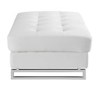 8136 Genuine Leather Ottoman
