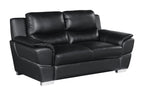 4572 Modern Genuine Leather 3-Piece Sofa Set - Black - SKU 4572 BLACK 3PC (S/L/C) - GROUP - view 6