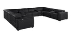 1224 Divanitalia 12-Piece U-Shaped Sectional Sofa in Top Grain Italian Leather with 4 Power Recliners & Power Headrests