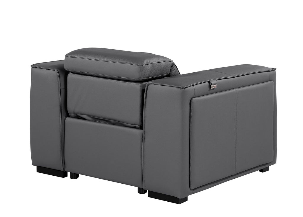 1126 Divanitalia Top Grain Italian Leather Power Reclining Chair with Power Headrests