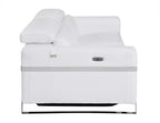 990 Divanitalia Power Reclining Sofa with Power Headrest in Top-grain Italian Leather - White - SKU 990-WHITE-S - view 6