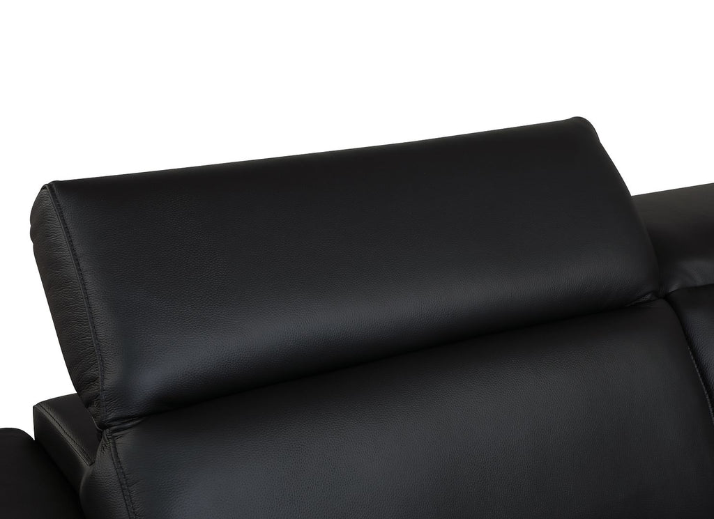 692 Divanitalia Chair with Adjustable Headrest in Top-grain Italian Leather - Black - SKU 692-CH-BLACK - view 7
