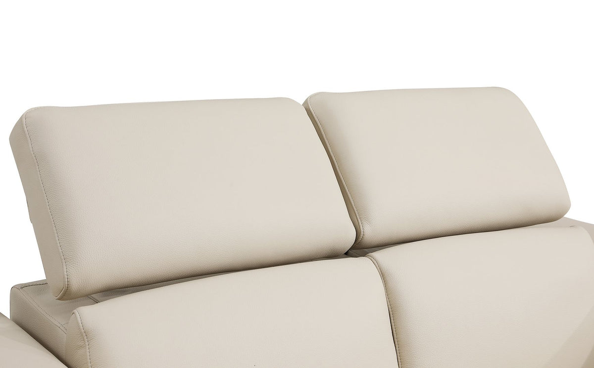 990 Divanitalia Power Reclining Sofa with Power Headrest in Top-grain Italian Leather - Beige - SKU 990-BEIGE-S - view 9