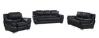 4572 Modern Genuine Leather 3-Piece Sofa Set - Black - SKU 4572 BLACK 3PC (S/L/C) - GROUP - view 2