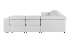 9762 Divanitalia 5-Piece L-Shaped Top Grain Italian Leather Sectional Sofa with 3 Power Recliners