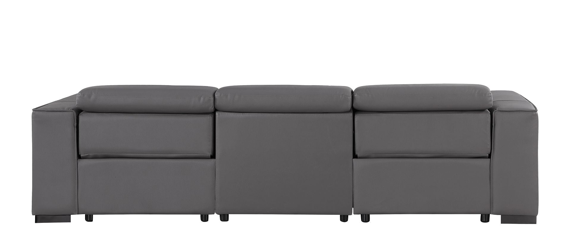 1208 Genuine Leather Triple Power Reclining Sofa