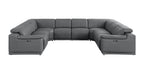 2679 8-Piece U-Shaped Power Reclining Sectional Sofa in Genuine Leather - 4 Recliners