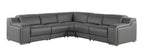 1116 Divanitalia 5-Piece L-Shaped Sectional Sofa in Top Grain Italian Leather with 3 Power Recliners & Power Headrests - Dark Grey - SKU 1116-DK-GREY-5PC-3PWR-SECTIONAL- GROUP - view 3