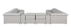 1116 Divanitalia 10-Piece U-Shaped Sectional Sofa in Top Grain Italian Leather with 4 Power Recliners & Power Headrests