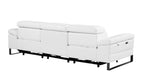 1246 Divanitalia Modular Power Dual Reclining Sofa with Power Reclining Headrests - Top Grain Italian Leather - White - SKU 1246-WHITE-3.2-S-HT - view 6