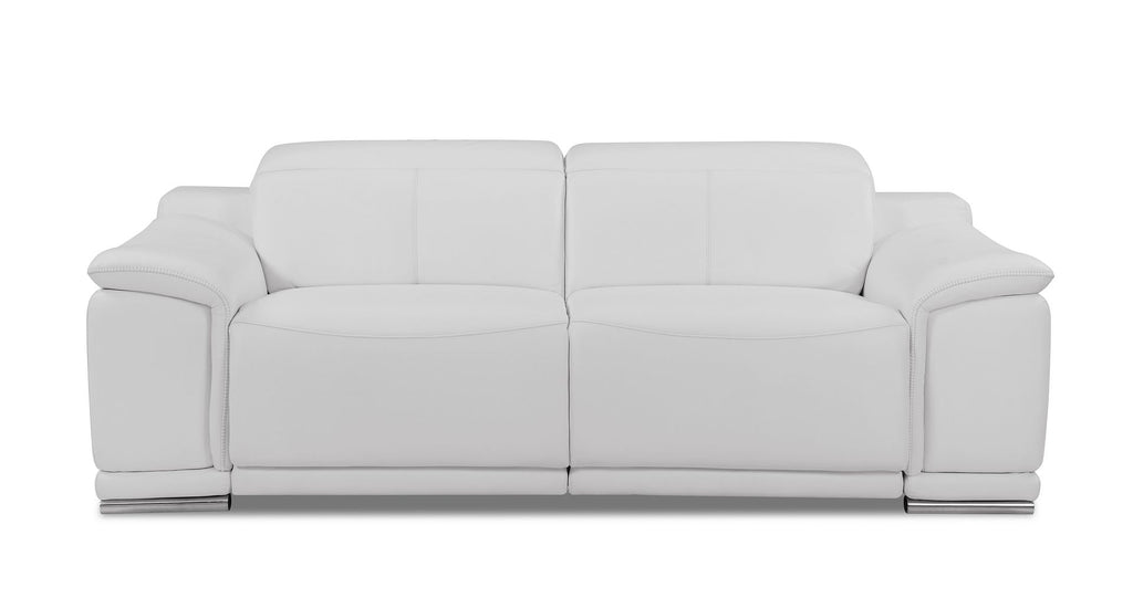 9762 Divanitalia Top Grain Italian Leather Power Reclining Sofa and Loveseat Set with Adjustable Headrests - White - SKU 9762-POWER-WHITE 2PC (S/L) - GROUP - view 3
