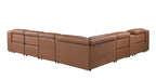 1116 Divanitalia 7-Piece L-Shaped Sectional Sofa in Top Grain Italian Leather with 4 Power Recliners & Power Headrests - Cognac - SKU 1116-COGNAC-7PC-4PWR-SECTIONAL - GROUP - view 8