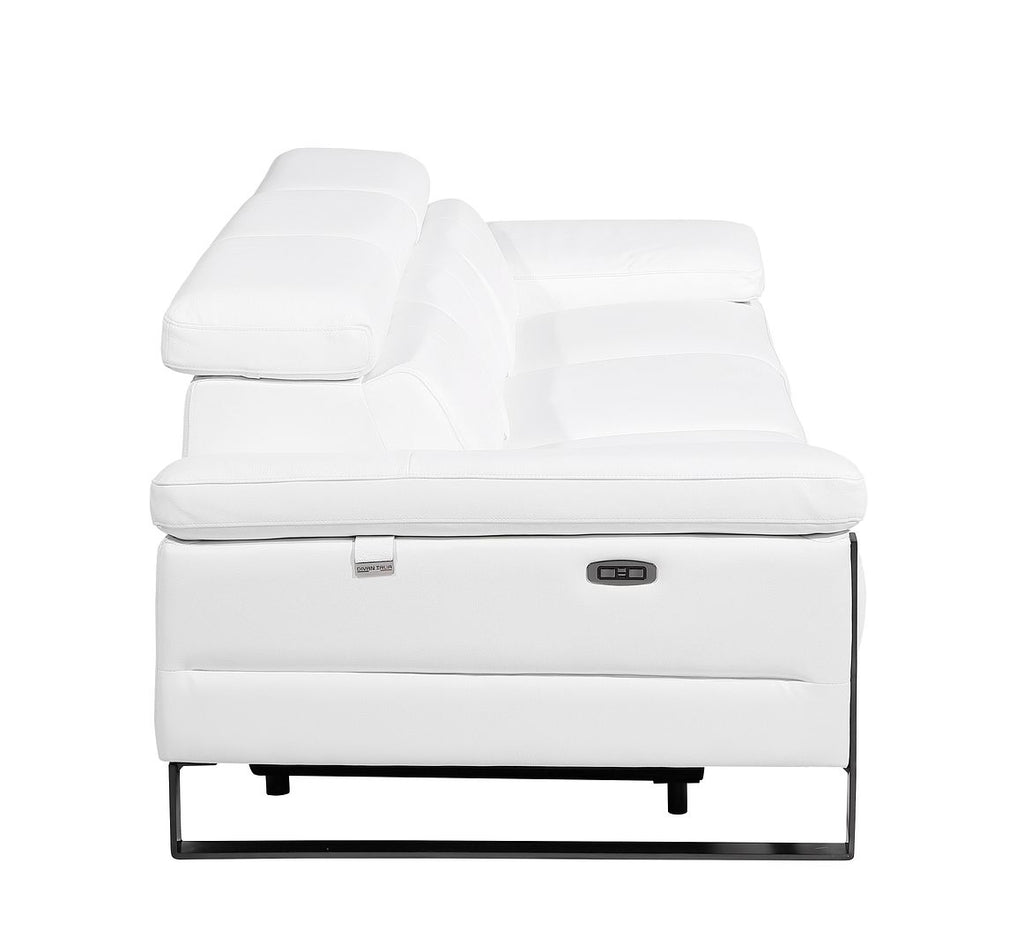 1246 Divanitalia Modular Power Triple Reclining Sofa with Power Reclining Headrests - Top Grain Italian Leather - White - SKU 1246-WHITE-3.3-HT - view 8