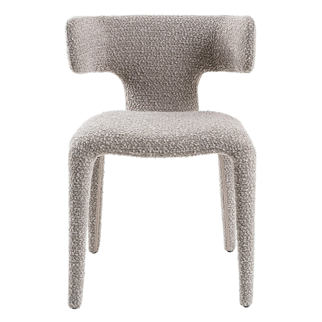 Buchtel - Mid-Century Modern Dark Grey + Gold Arm + Black Dining Chair