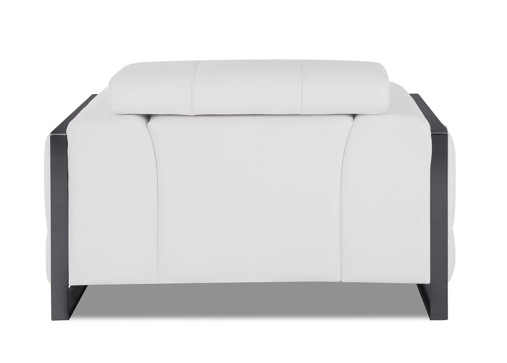 903 Divanitalia Chair with Adjustable Headrest in Top-grain Italian Leather - White - SKU 903-CH-WHITE - view 4