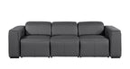 1224 Divanitalia 3-Piece Modular Power Reclining Sofa in Top Grain Italian Leather with 2 Power Recliners & Power Headrests