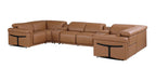1126 Divanitalia 8-Piece U-Shaped Sectional Sofa in Top Grain Italian Leather with 2 Power Recliners & Power Headrests