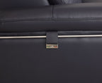727 Divanitalia Sofa with Adjustable Headrest in Top-grain Italian Leather - Navy - SKU 727-S-NAVY - view 8