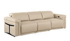 1126 Divanitalia 3-Piece Modular Power Reclining Sofa in Top Grain Italian Leather with 3 Power Recliners & Power Headrests