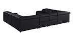 1116 Divanitalia 8-Piece U-Shaped Sectional Sofa in Top Grain Italian Leather with 4 Power Recliners & Power Headrests - Black - SKU 1116-BLACK-8PC-4PWR-U-NC-SECTIONAL-GROUP - view 6