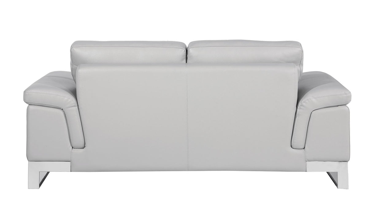 411 Divanitalia 2-Piece Sofa Set in Top-grain Italian Leather - Light Grey - SKU 411- LIGHT GRAY 2PC (S/L) - GROUP - view 10