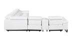 1246 Divanitalia 7-Piece L-Shaped Modular Power Reclining Sectional Sofa with 4 Power Recliners and Power Headrests - Top Grain Italian Leather