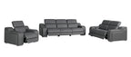 1116 Divanitalia 6-Piece Modular Power Reclining Sofa, Loveseat & Chair Set in Top Grain Italian Leather with 6 Power Recliners & Power Headrests - Dark Grey - SKU 1116-DK_GREY-6.6-HT-3PC - view 4