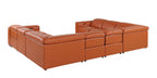 1224 Divanitalia 8-Piece U-Shaped Sectional Sofa in Top Grain Italian Leather with 4 Power Recliners & Power Headrests