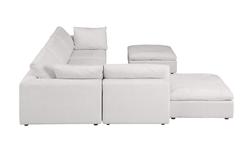 1100 Divanitalia 6-Piece Left Arm Facing 3-Seat Sectional Sofa - Top-grain Italian Leather