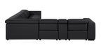 1224 Divanitalia 7-Piece L-Shaped Sectional Sofa in Top Grain Italian Leather with 4 Power Recliners & Power Headrests