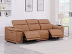 9762 Divanitalia 3-Piece Modular Power Reclining Sofa with 2 Power Recliners in Top Grain Italian Leather