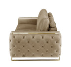 1051 Divanitalia Beige Sofa in Velvet Fabric