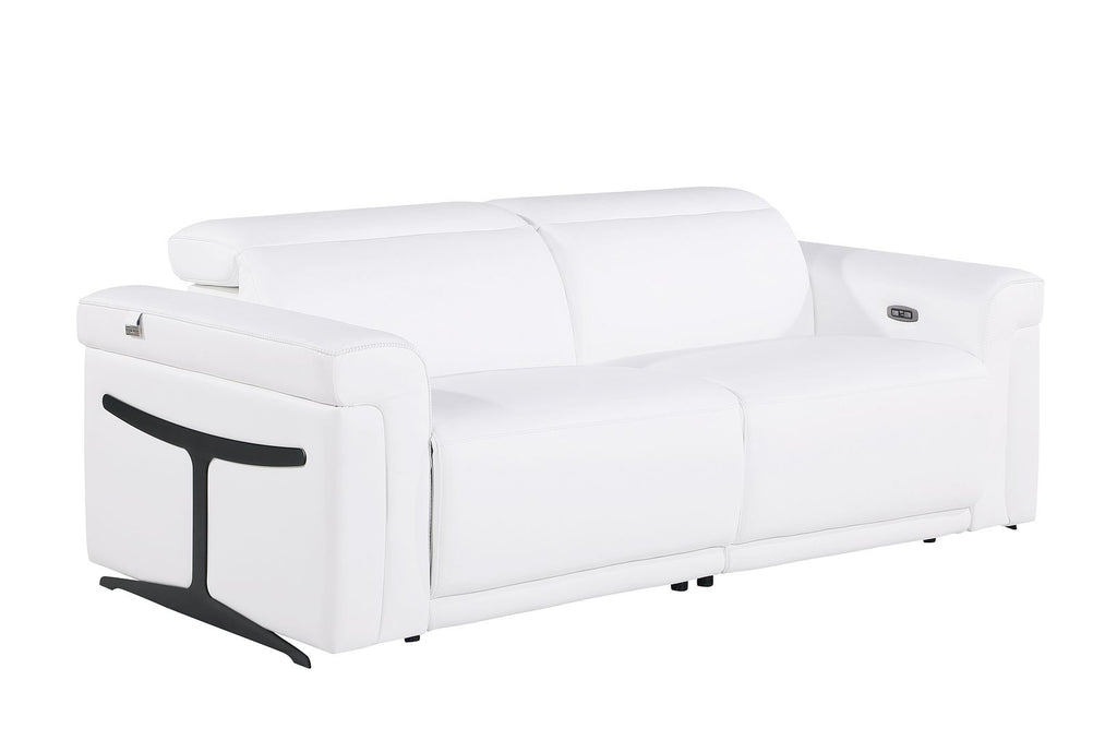 1126 Divanitalia Power Reclining Sofa in Top Grain Italian Leather with 2 Power Recliners & Power Headrests