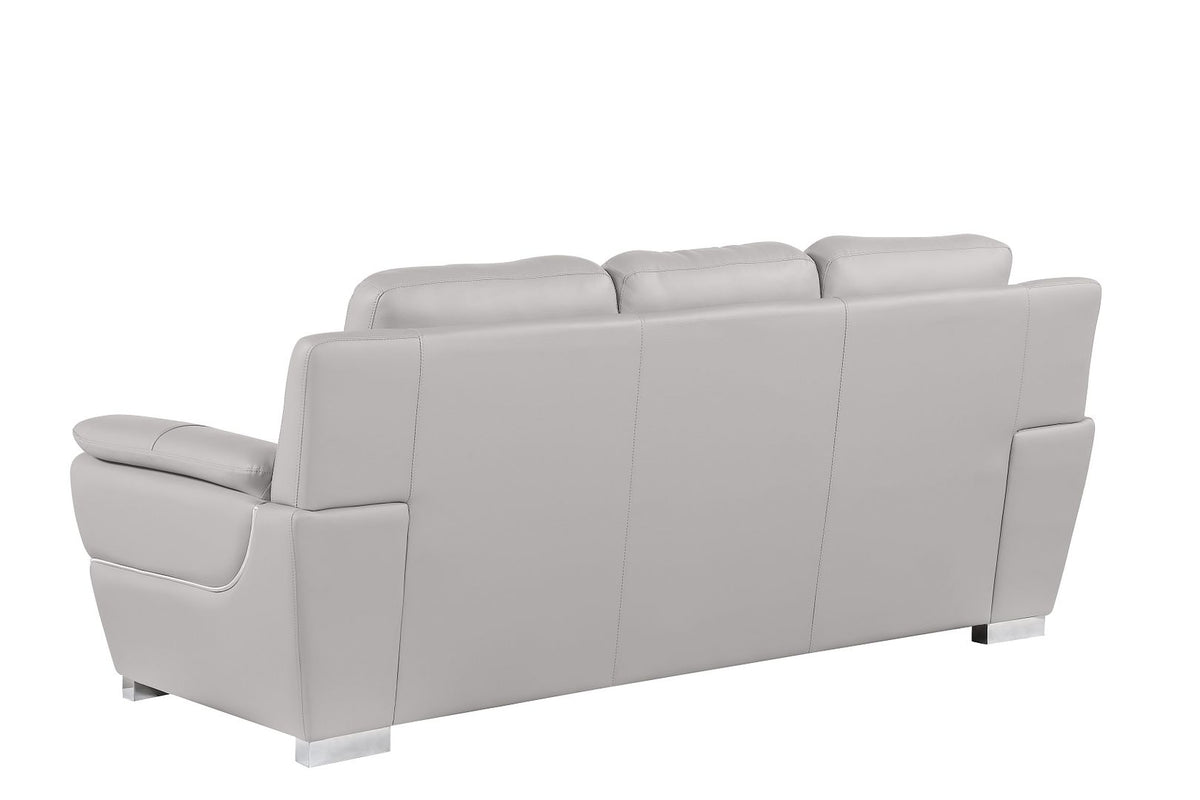 4572 Modern Genuine Leather 2-Piece Sofa Set - Light Grey - SKU 4572 LIGHT GREY 2PC (S/L) - GROUP - view 5