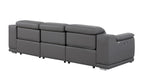 9762 Divanitalia 3-Piece Modular Power Reclining Sofa with 3 Power Recliners in Top Grain Italian Leather