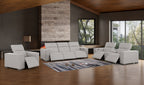 1208 Modular Leather Set with 6 Power Recliners & Power Headrests - Light Grey - SKU 1208-LT-GREY-7.6-HT-3PC - view 2