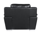 4572 Modern Genuine Leather Chair - Black - SKU 4572-CH-BLACK - view 3