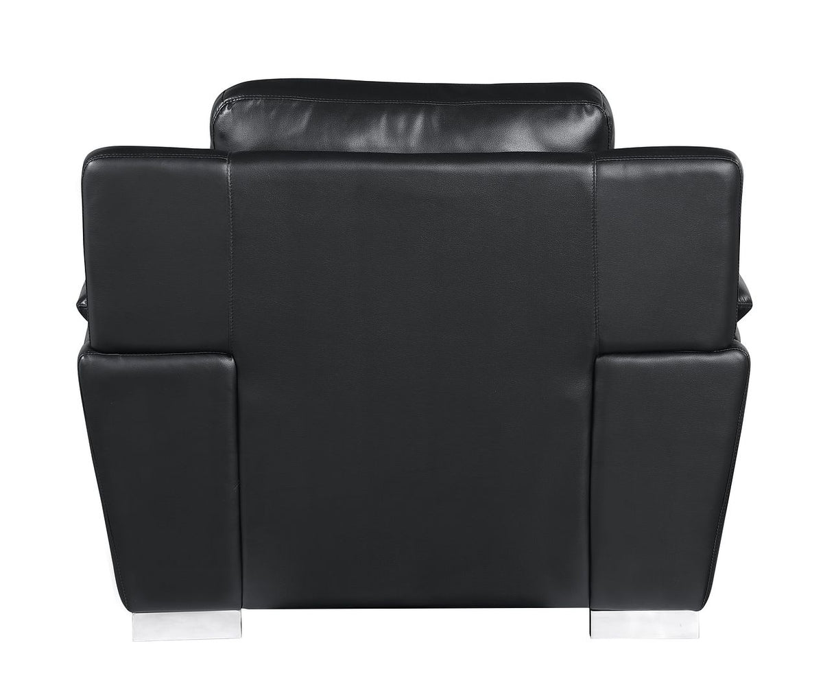 4572 Modern Genuine Leather Chair - Black - SKU 4572-CH-BLACK - view 3