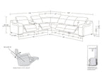 1116 Divanitalia 7-Piece L-Shaped Sectional Sofa in Top Grain Italian Leather with 4 Power Recliners & Power Headrests - Light Grey - SKU 1116-LT-GREY-7PC-4PWR-SECTIONAL - GROUP - view 16