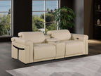 1126 Divanitalia 3-Piece Modular Power Reclining Loveseat in Top Grain Italian Leather with 2 Power Recliners & Power Headrests - Beige