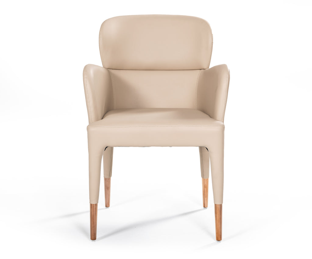 Ogden - Modern Peach & Rosegold Dining Armchair